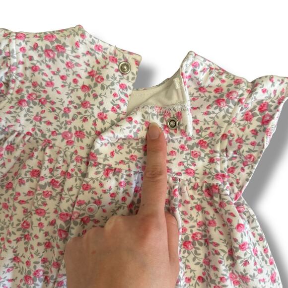Émile et Rose Baby Girl 2-in-1 Romper Dress Outfit‎ 3M Pink Floral Cotton Blend - Picture 9 of 11